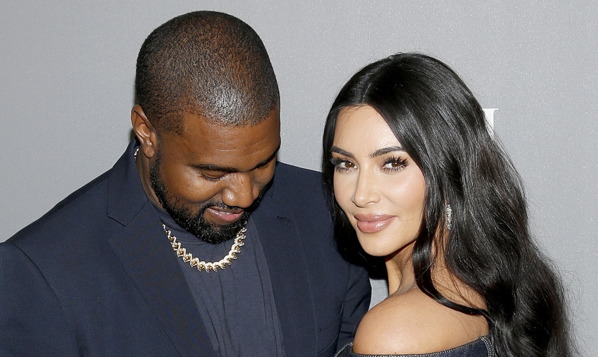 Kanye West et Kim Kardashian @justjared.com